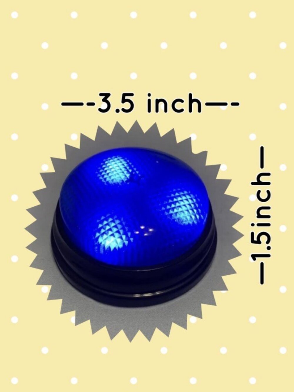 Fun Blue Light Up Push Buzzer With Sound! Learning Resources LRNLER3776